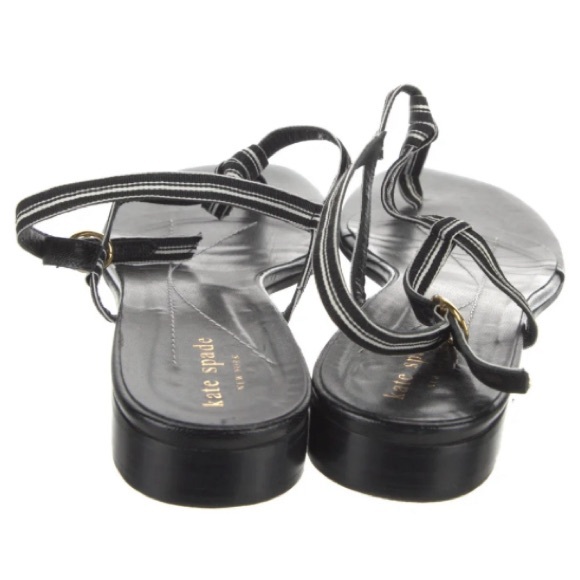 KATE SPADE Leather with Ribbon T-Strap Sandal - Picture 4 of 8